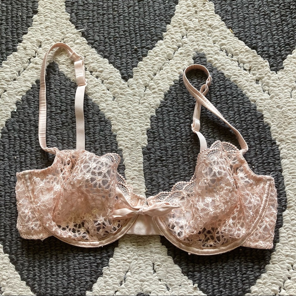 MYLA Lace Unlined Nude Bra 32C